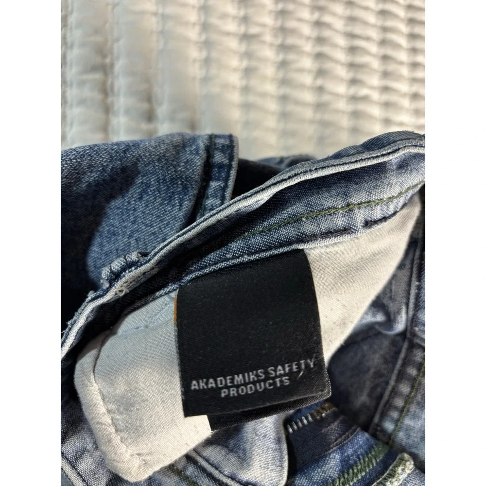 Akademiks Men's Jeans Sz 40 X 32 Relaxed‎ Fit Graphic Denim Y2K Streetwear Baggy